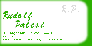 rudolf palcsi business card